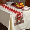 Unique Bargains Christmas Table Runner Mug with Candy Cane Linen Red Brown White 72"x13" 1 Pc - 2 of 4