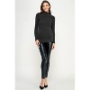 Hello Miz Women's Mock Neck Long Sleeeve Ribbed Maternity Top - 4 of 4
