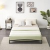 Homhougo 6 Inch Metal Platform Full Size Bed Frame Low Profile with Sturdy Steel Slats Support Black - 3 of 4
