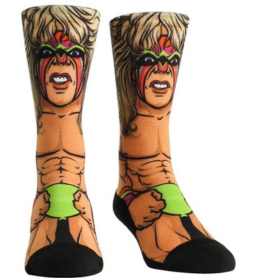 Rock Em Elite The Ultimate Warrior Licensed WWE Crew Socks L/XL