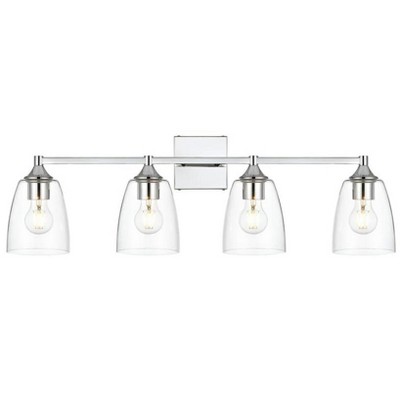 Elegant Lighting Gianni 4 light Chrome and Clear Bath Sconce