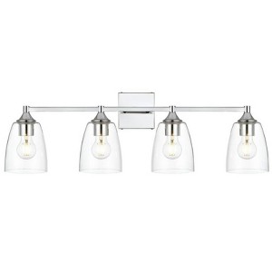 Elegant Lighting Gianni 4 light Chrome and Clear Bath Sconce - 1 of 4