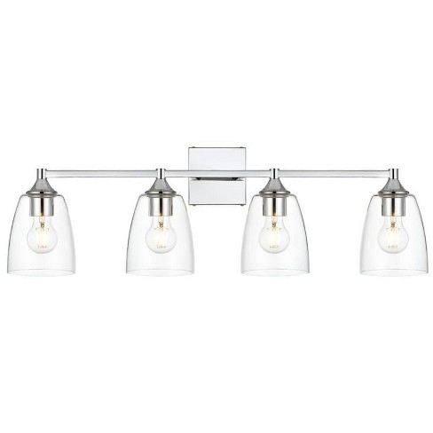 Elegant Lighting Gianni 4 light Chrome and Clear Bath Sconce - image 1 of 4