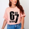 Six Seven Distressed - Women's Garment Dyed Graphic T-Shirt - 3 of 4