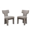 Kumasinova 22" Modern Chenille Dining Chairs Set of 2/4,Kitchen Chairs with Rubberwood Legs,Dining Room Chairs with Curved Back for Living Room&Cafe - 2 of 4