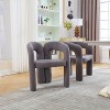 Sapphtopaz 2pc Accent Chair with Curved Round Backrest, Upholstered Living Room Chair Comfy Chair Arm Chair Furniture for Living Room - 2 of 4