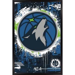 Trends International NBA Minnesota Timberwolves - Maximalist Logo 23 Framed Wall Poster Prints - 1 of 4