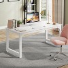 Okak Modern Large Executive Desk Office Computer Desk with Thick Metal Legs,Heavy Duty Business Conference Table for Office,Studio - 2 of 4