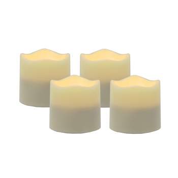 Pacific Accents Flameless LED Tea Light Candles With Timer - Set of 4