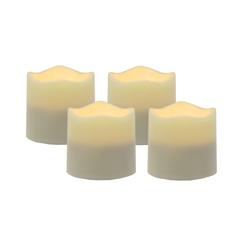 Pacific Accents Flameless LED Tea Light Candles With Timer - Set of 4, 1 of 4