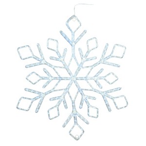 Vickerman 48" Pure White LED Diamond Ropelight Snowflake - 1 of 1