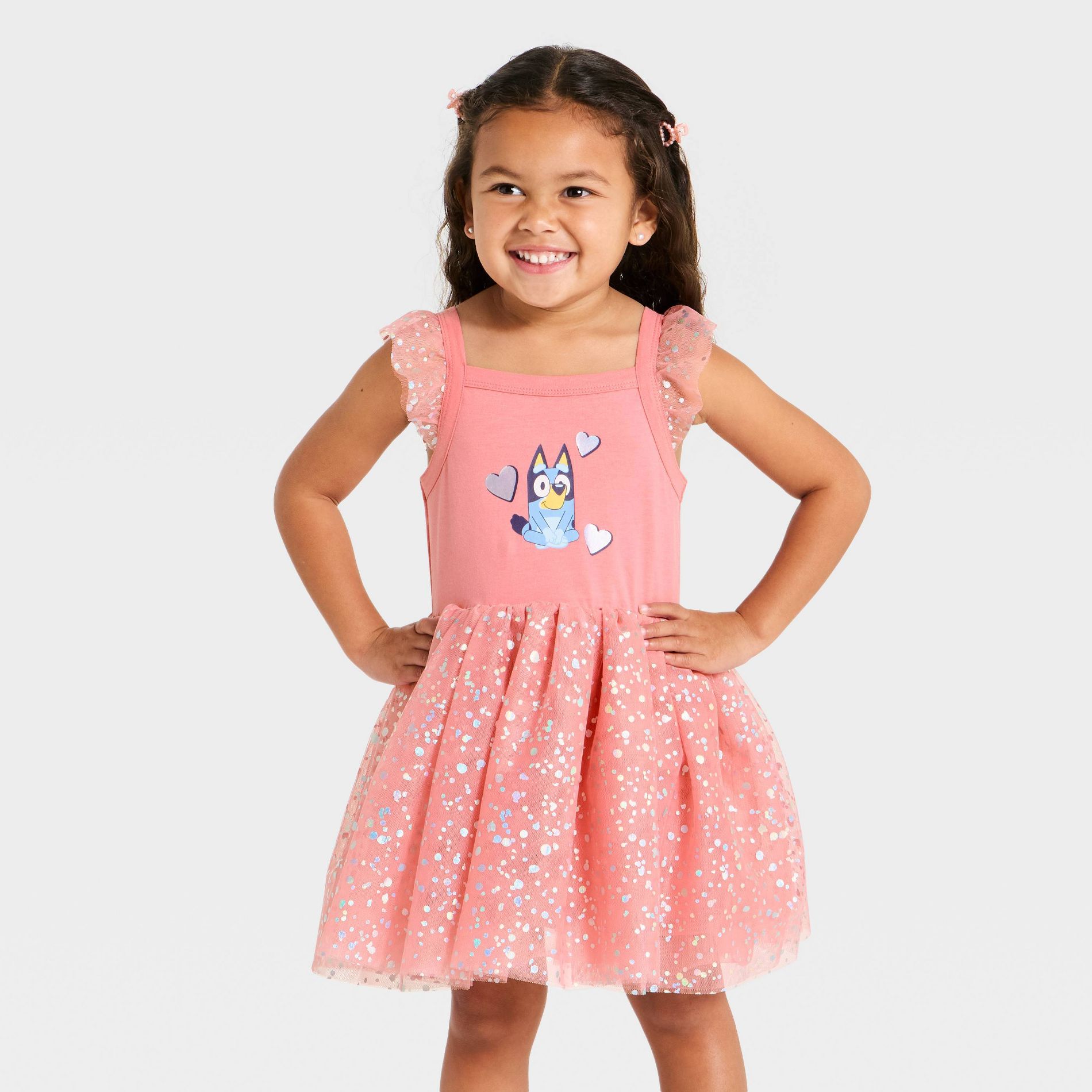Toddler Girls' Bluey Tulle Ballerina Dress - Pink
