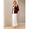 INSPIRE CHIC Women's Button Down Crew Neck Long Sleeve Knit Ribbed Sweater - 2 of 4