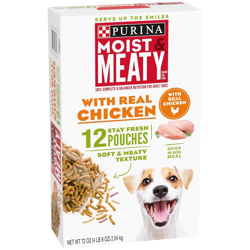 Moist &#38; Meaty Chicken Flavor Dry Dog Food - 12ct Pack, 5 of 8