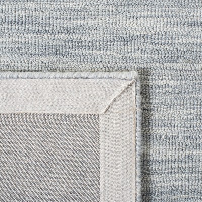 Light Grey Hand-Tufted Wool Rectangular Area Rug
