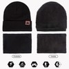 mysuntown Unisex Winter Hat and Scarf Set for Women,Touch Screen Gloves Set and Neck Warmer,Winter Hats for Men - 2 of 4