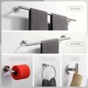 WOWOW 6-Piece Stainless Steel Bathroom Towel Rack Set in Brushed Nickel - 3 of 4