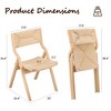 CAVINAS Folding Chairs Set of 2,Foldable Kitchen Chairs with Woven Seat & Webbing Back,Dining Room Chairs for Kitchen,Living Room,Natural - 3 of 4