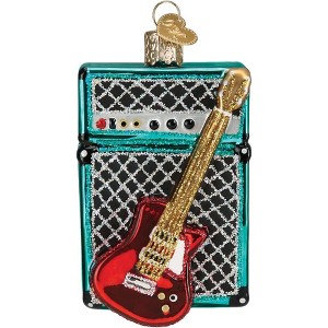 Old World Christmas Blown Glass Ornament for Christmas Tree, Guitar & Amp - 1 of 4