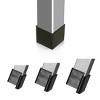 Unique Bargains Rubber L-Shaped Iron Leg Furniture Foot Covers 1.7" x 1.7" x 1.14" 10 Pcs Black - 2 of 4