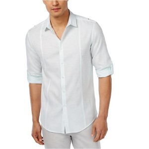I.N.C International Concepts Mens Gallagher LS Button Up Shirt, Green, X-Large - 1 of 1