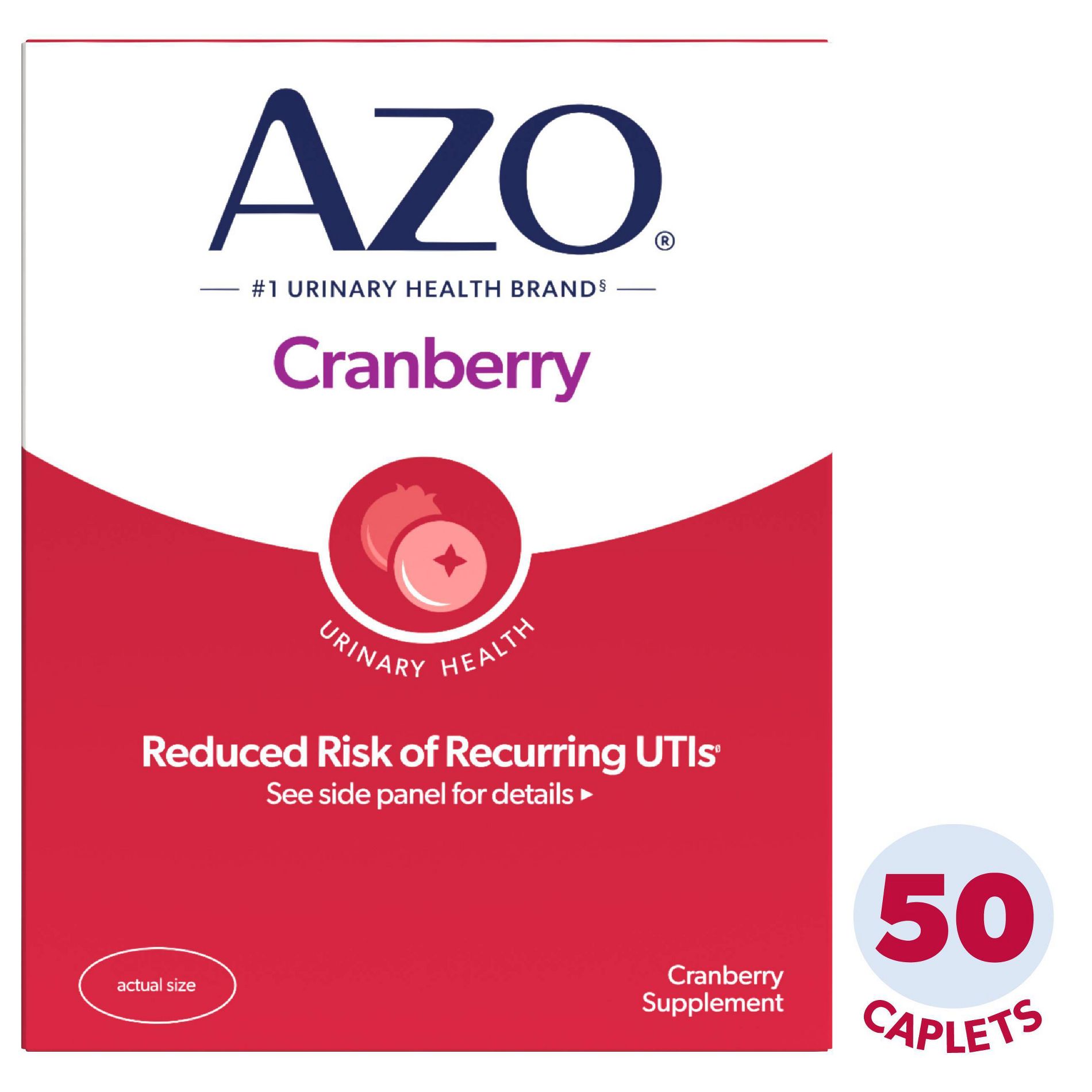 AZO Urinary Tract Health Cleanse + Protect Caplets - Cranberry - 50ct