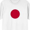 Deconstructed Japanese Flag on White Ground Adult Crew Neck Short Sleeve T-shirt - 2 of 4