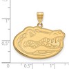 Black Bow Jewelry 14k Yellow Gold Plated Sterling Silver Florida Gators NCAA Large Pendant - 2 of 3