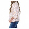 Women's Color Block Animal Print Mock Neck Sweater - Fate - 3 of 4