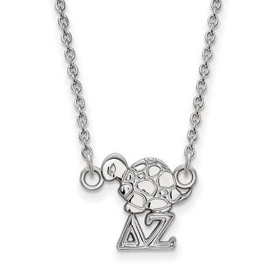 Black Bow Jewelry Sterling Silver Delta Zeta Greek Life Necklace 18 Inch