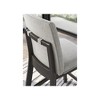 Signature Design by Ashley Neymorton Upholstered Counter Height Barstool in Dark Grayish Brown, Set of 2 - 3 of 4