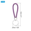 Unique Bargains Braided Leather Car Wallet Keychain with Stainless Steel Key Ring - 2 of 3