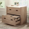 Sauder Dixon City 2 Drawer Lateral File Cabinet Brushed Oak: Lockable, 20" Deep Office Storage, MDF Construction - 3 of 4