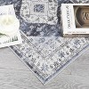 Washable Area Rug – Ultra-Thin Low Pile Vintage Carpet, Non-Slip Accent for Living Room, Bedroom, Home Office, Distressed Rust Design - 4 of 4
