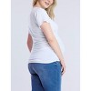 Women's V-Neck Side-Ruched Maternity Short Sleeve Tee | Motherhood Maternity - 2 of 3