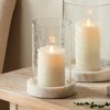 Plum & Post Claire Hurricane Small - Gray/White Marble Candle Holder - 4 of 4