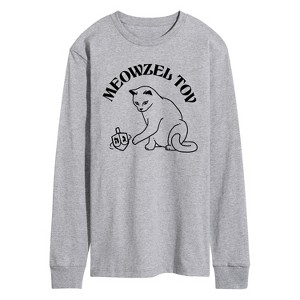 Men's - Instant Message - Meowzel tov Long Sleeve Graphic T-Shirt - 1 of 4