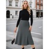 INSPIRE CHIC Women's Elastic High Waist A-Line Ribbed Knit Sweater Skirt - 2 of 4