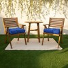 2pc 19" x 19" x 3" Outdoor Tufted U-Shaped Chair Cushions - Sorra Home - 2 of 3