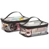 Glamlily 4 Pack Cosmetic Toiletry Bags for Travel, Makeup Storage, Clear, 2 Sizes - 3 of 4