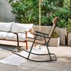 Costway Folding Rocking Chair Porch Patio Indoor Foldable Rocker Seat With Headrest - 2 of 4