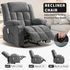 RONSHIN Massage Recliner Chair with Vibration&Lumbar Heat|Oversized Ergonomic Power Recliner with Remote|Gray Electric Lounge Chair with Cup Holder - 4 of 4