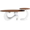 NicBex Industrial Nesting Coffee Table Set, 2-Piece Black Oval and Round Side Table Set for Living Room, Large 47.24", Small 19.69" - 2 of 4