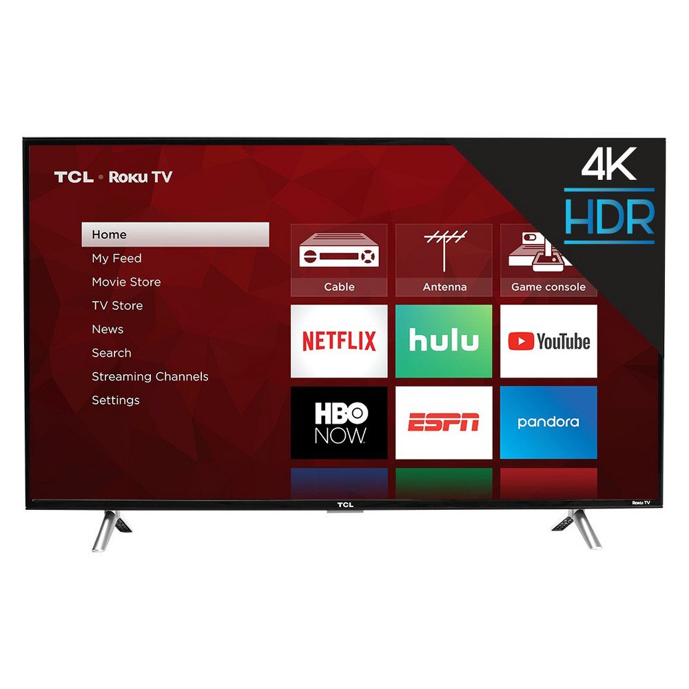 TCL - 43” Class 4 Series 4K UHD Smart Roku TV