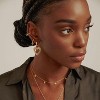 Women Earrings Gold Huggie Hoop Dangle Drop 14K Gold Plated Small Simple Hypoallergenic Everyday Jewelry - 2 of 4