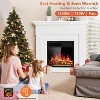 ZAFRO Corner Electric Fireplace with Mantel, TV Stand Electric Fireplace Heater , Bedroom, White - 2 of 4