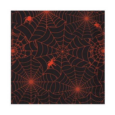Beistle Spider Web Luncheon Napkins, (48/Pkg) Multicolored