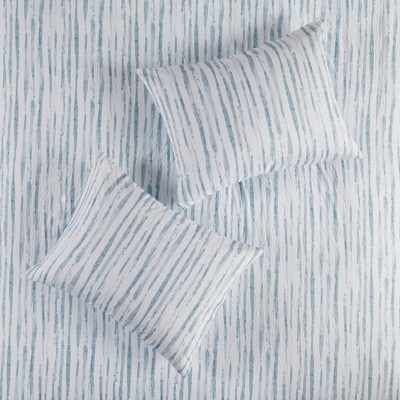 King Blue Reversible Microfiber Comforter Set