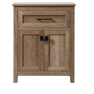 Elegant Lighting 24 Inch Wide Bathroom Storage Freestanding Cabinet In Natural Oak - 1 of 4