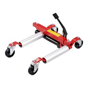 VEVOR Wheel Dolly,Max Capacity 1500 Lbs Car Dolly, Car Jack Dolly Lifter with 360° Rotatable Wheels,Vehicle Positioning Hydraulic Tire Jack,Silver&Red - 1 of 4